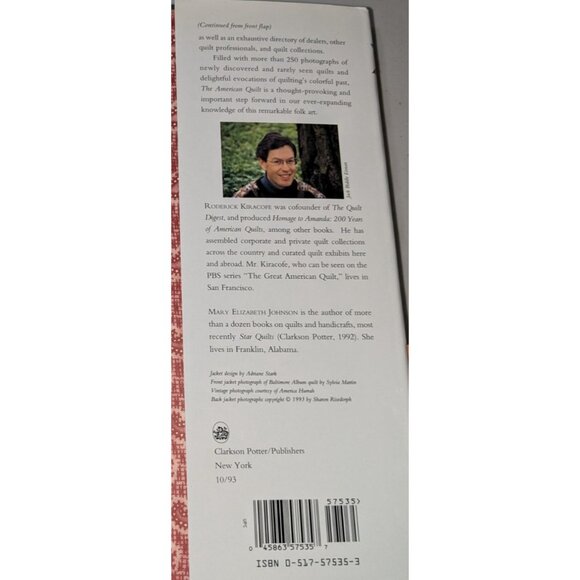 The American Quilt Book By Roderick Kiracofe Mary Elizabeth Johnson Hardcover - Picture 4 of 9